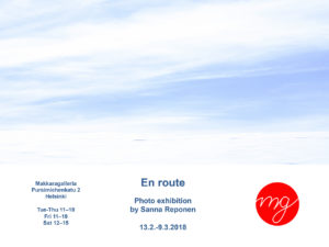 Makkaragalleriassa Sanna reponen: En Route 12.2.–9.3.2018