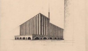 Arkkitehti P.E. Blomstedtin kilpailuehdotus Liittopankiksi
