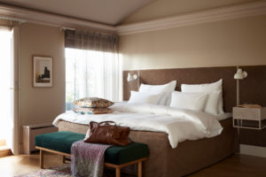 The rooms’ colour palette is calming and relaxing.